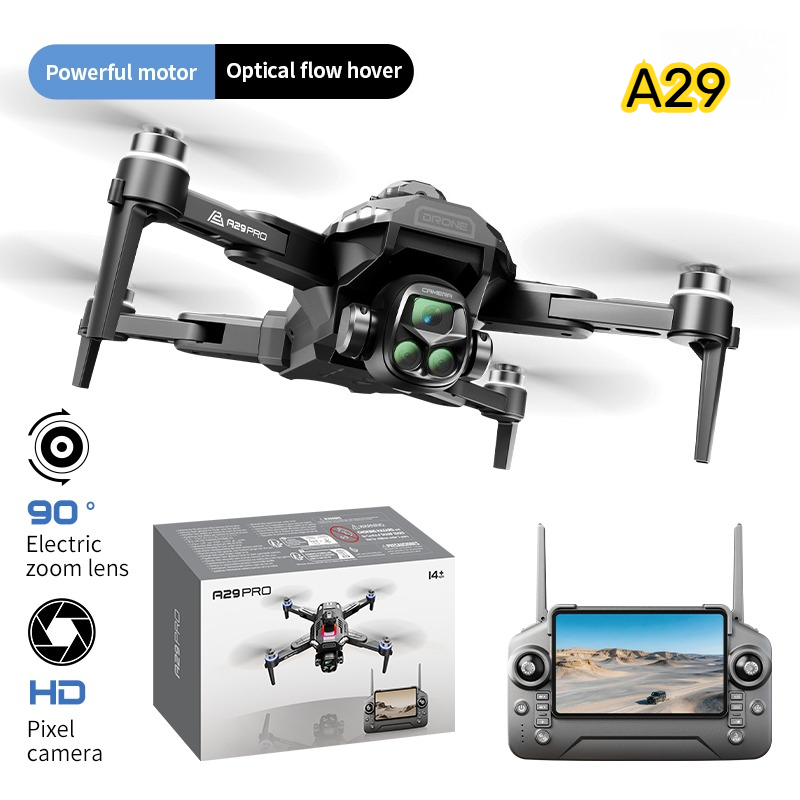 Drone Camera With Gimbal - RC FPVクアッドコプターA29メカスタイルドローン クールLEDフル障害物回避 5.6インチスクリーンRCドローン ティーンエイジャー、ホビーヤー向けプレゼント