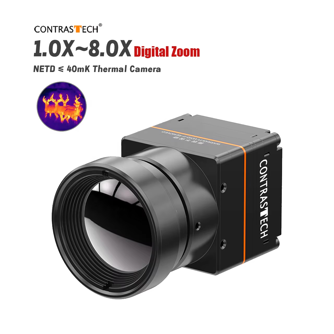 Drone Camera Thermal - 1-8X デジタルズーム 640x512 サーマルカメラ 13mm/19mm レンズ