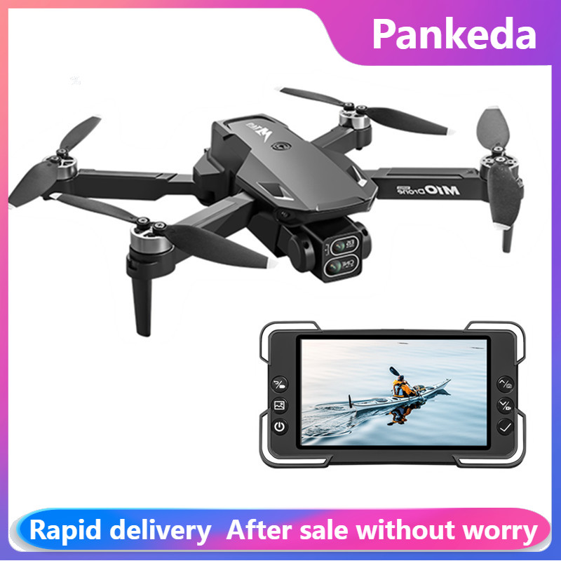 Drone Camera Hd - M10カメラドローン、画面付きリモコン、デュアルカメラ、オプティカルフローポジショニング、2.4G RCクアッドコプター、ワンボタン離陸ドローン