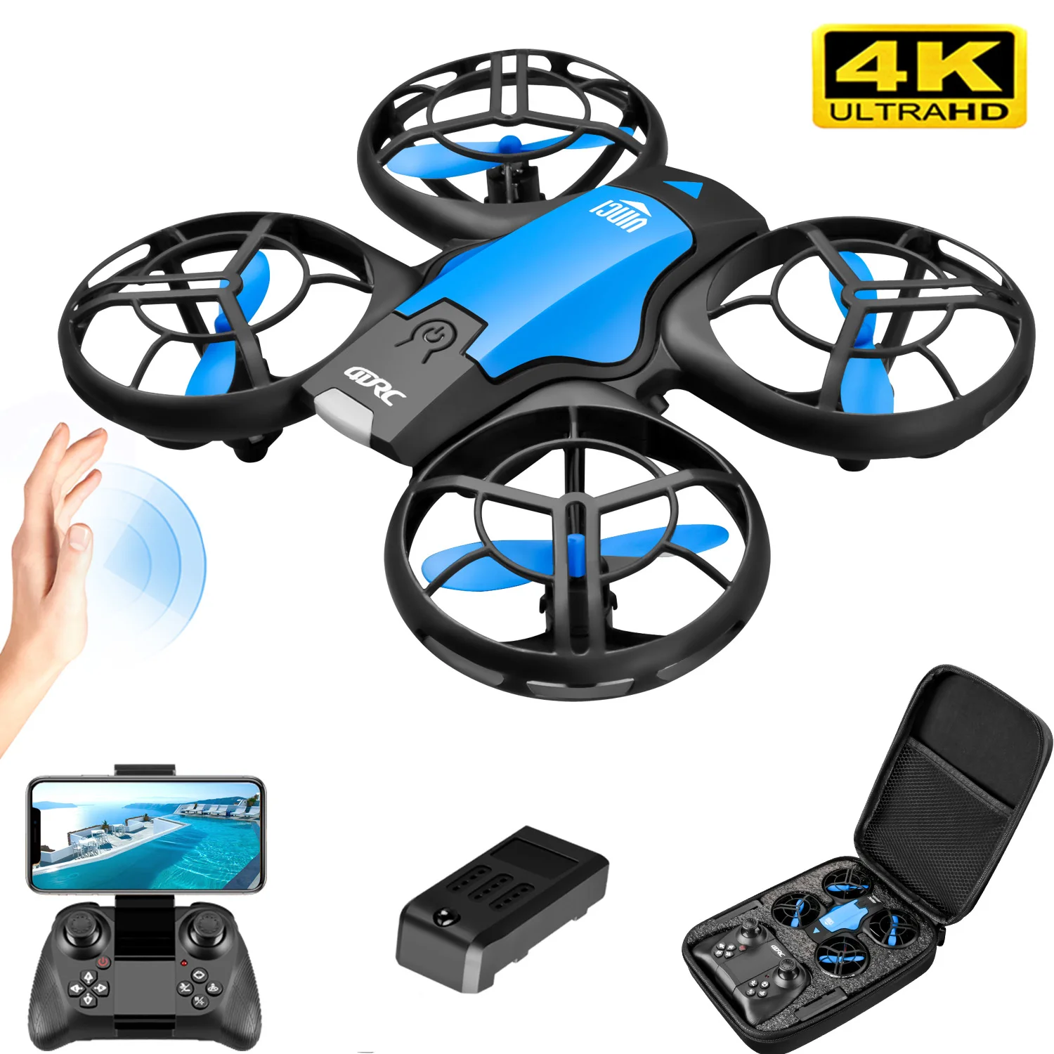 V8新型ミニドローン 4KプロフェッショナルHD 1080P - Drone Camera Hd のレビューと価格