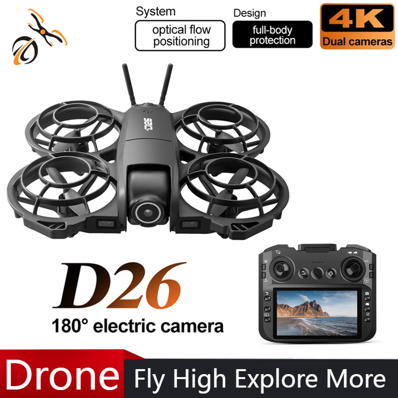 D26 ドローン 4K 空撮HD 180 °   カメラ付き - Drone Camera Hd のレビューと価格