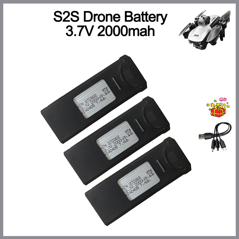 S2S ドローンバッテリー 3.7V 2000mAh シャオ - Eachine Drone E58 のレビューと価格