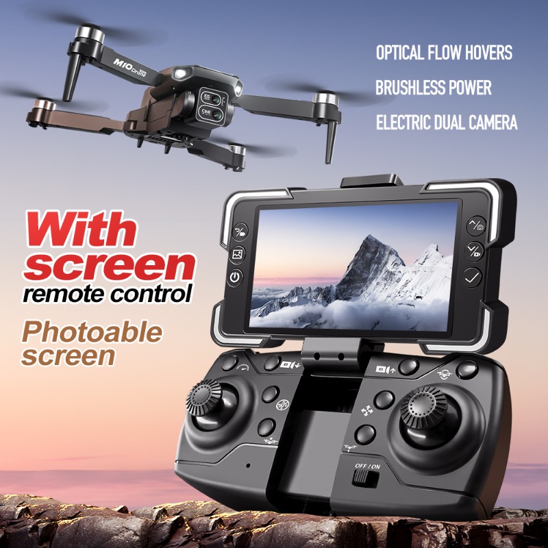 M10カメラドローン、画面付きリモコン、デュアルカメラ、オプ - Drone Camera Hd のレビューと価格