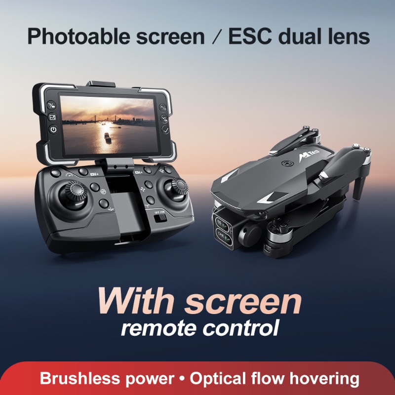 M10カメラドローン、画面付きリモコン、デュアルカメラ、オプ - Drone Camera Hd のレビューと価格
